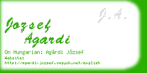 jozsef agardi business card
