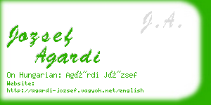 jozsef agardi business card